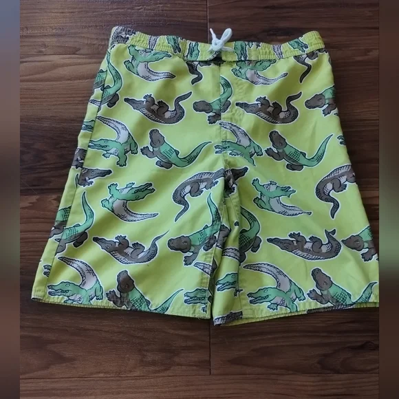 Greendog Alligator crocodile Green Water Board Swimwear Surf Trunks boy size 6 - Picture 2 of 16